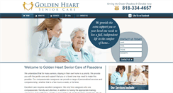 Desktop Screenshot of goldenheartseniorcarepasadena.com