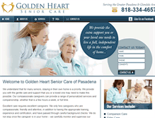 Tablet Screenshot of goldenheartseniorcarepasadena.com